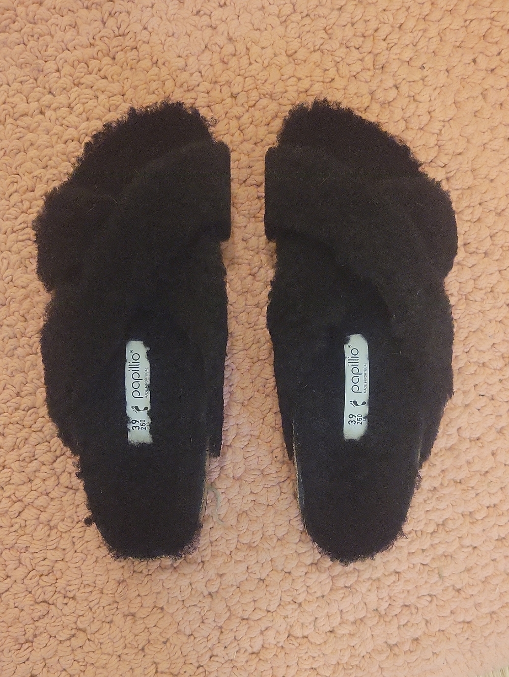 NEW Papillio Daytona Black Sherling Size 39